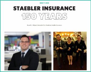 Magazine cutout of Russell featured in The Ontario Broker
