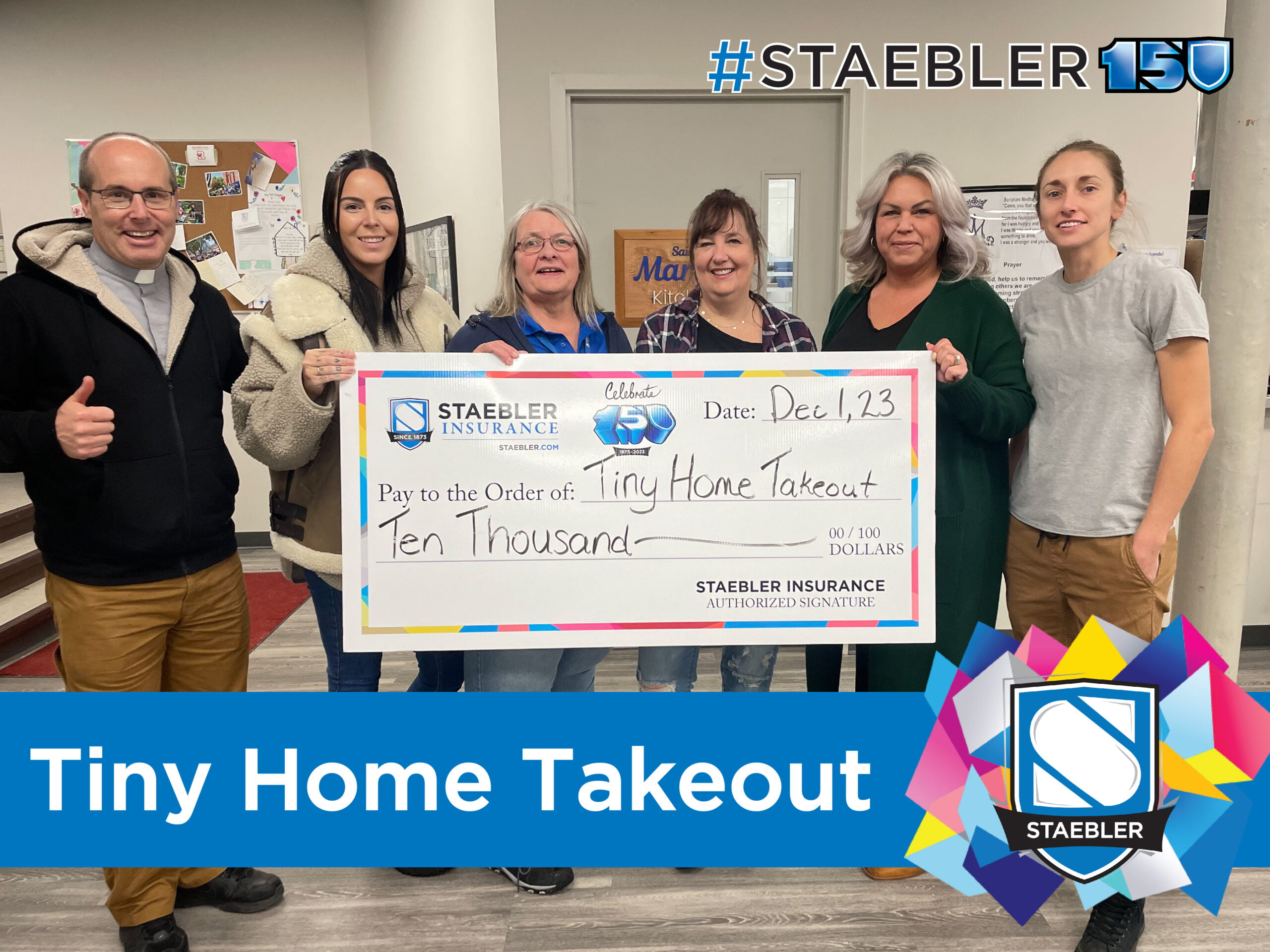 Staebler Supports Tiny Home Takeout
