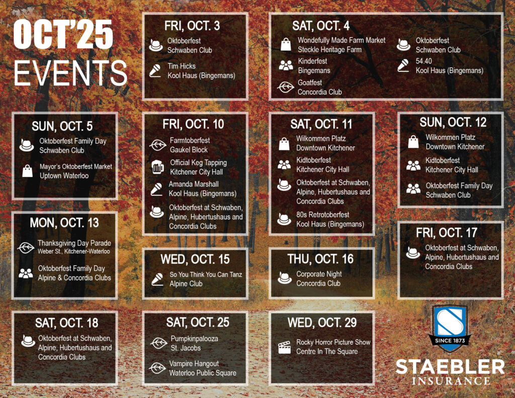 October Events in Waterloo Region